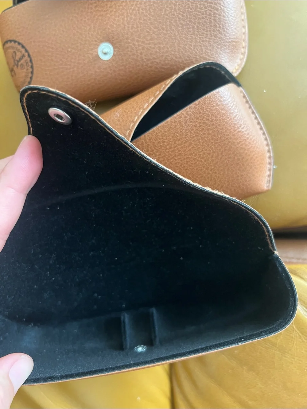 Ray-Ban Brown Pebbled Leather Sunglass Cases - Set of 3